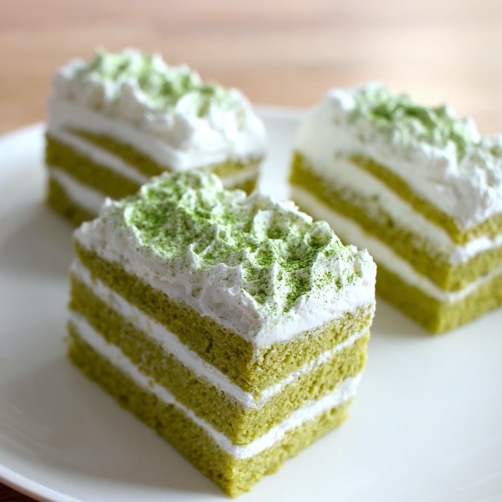 1で覚える/おからと米粉の抹茶ケーキ/レンジで♪